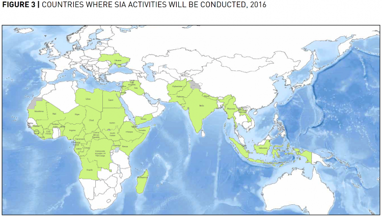 GPEI Countries supported polio SIA