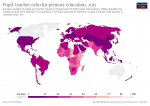 Pupil teacher ratio for primary education by country 1